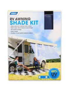 Awning Sun Block Panel; For Use Along Awning Length; 4 Foot 6 Inch Drop x 10 Foot Length; Blue
