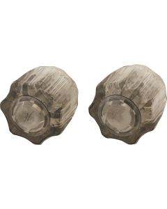 Smoke Crystal Hot And Cold Handle Pair