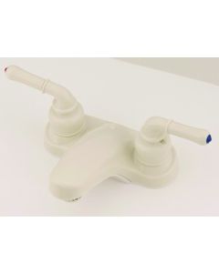 4 Lavatory Faucet w/ Teapot Handles - Biscuit