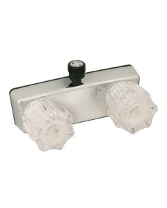 4" Plastic Shower Valve W/ Vac Brk W/ Crystal Handles Chrome
