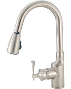 Single Lever Kitch Faucet W/ Pull-Out Spout - Brushed Nickel