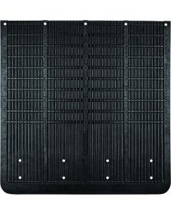 Mud Flap; Replacement Mud Flap For 00110 And 00108; Cut-To-Fit 24 x 24 Inch; Flat; Rock Tamers; Matte Black Flap; Single
