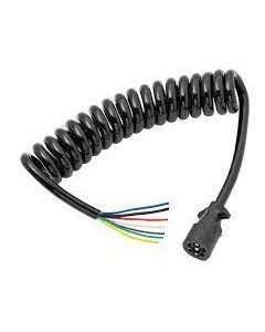 COILED 7WAY 6FT MOLDED TRAILER CONNECTOR
