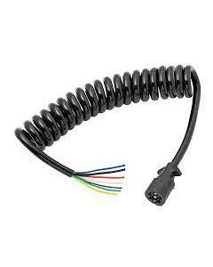 COILED 7WAY 10FT MOLDED TRAILER CONNECTOR
