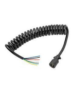 COILED 7WAY 12FT MOLDED TRAILER CONNECTOR
