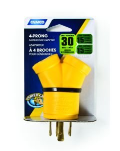 Power Cord Adapter; Power Grip ™; Adapt 30 Amp Generator Plug Receptacles To Two 15 Amp Receptacles; Y-Type; Non Locking; Not Waterproof; Without Plug Head Handle
