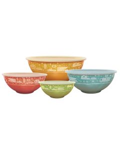 Set Of 4 Nesting Bowls With Lids