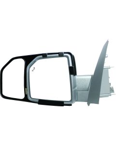 Exterior Towing Mirror; Snap & Zap; Black; Set of 2

