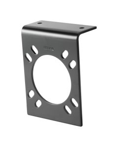 Trailer Wiring Connector Mounting Bracket; For Use With 7 Way RV Connector; 90 Degree Bend; Epoxy Coated; Black; Single
