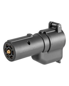 Trailer Wiring Connector Adapter; 7-Way Blade to 7-Way Blade; Vehicle Side; With Back-Up Alarm
