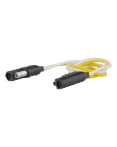 Trailer Wiring Connector; 2-Way Flat To 2-Way Flat; 12 Inch Length; Bagged
