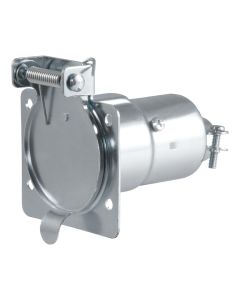 Trailer Wiring Connector; Vehicle Side; 7-Way Blade; Die-Cast; Without Lead Wires/ With Dust Cover
