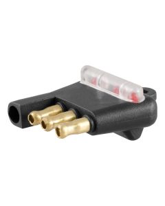 Trailer Wiring Circuit Tester; 4-Way Flat; Vehicle Side; With LED Display; Bulk Package
