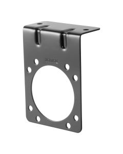 Trailer Wiring Connector Mounting Bracket; For Use With 7 Way RV Connector; 90 Degree Bend; Black; Single; Bulk Package
