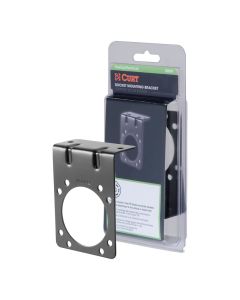 Trailer Wiring Connector Mounting Bracket; For Use With 7 Way RV Connector; 90 Degree Bend; Black; Single; Retail Package
