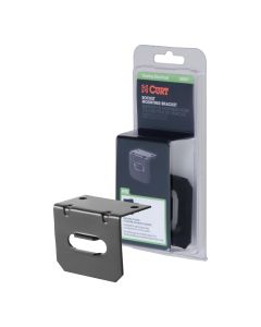 Trailer Wiring Connector Mounting Bracket; For Use With 4-Way Flat Pin Connectors; Screw-In/ Screws Not Included; 90 Degree Angle; Black; Without Dust Cover; Single; Without Mounting Hardware
