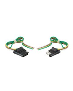 Trailer Wiring Connector; Vehicle and Trailer Sides; With 12 Inch Lead Wires

