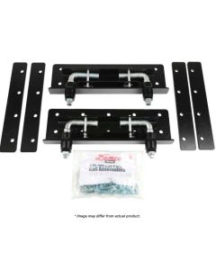 Fifth Wheel Trailer Hitch Mount Kit; Fifth Wheel Trailer Hitch Adapter Plate; Side Bracket; Bolt-On; Powder Coated; Steel; With Handle/ Safety Pins/ Mounting Hardware
