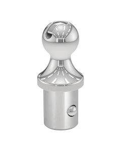Gooseneck Trailer Hitch Ball; For Use With RAM OE Puck System or Curt 60626 and 60614; 2-5/16 Inch; 30000 Pound Gross Trailer Weight Capacity/ 7500 Tongue Weight Capacity; Chrome; Steel

