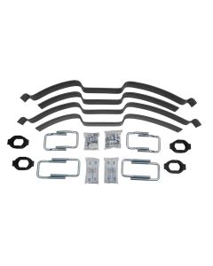 Helper Spring Kit; Pro Series ™; Leaf Spring Design; Rear Upper; 2500 Pound Load Capacity; Steel; With Silent Ride Bushings/ 2 Springs/ U Bolts/ Hardware
