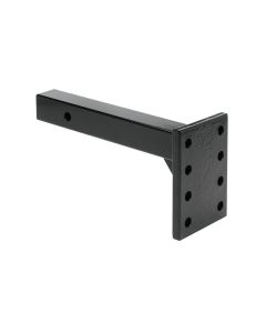 Pintle Hook Mounting Plate; 2 Inch Receiver Mount; 12000 Pound Towing Capacity/ 1200 Pound Tongue Weight Capacity; 4 Sets Of Holes; 1-3/4 Inch Between Holes; 11-3/8 Inch Shank Length; Steel Solid Shank; 7-1/2 Inch Drop
