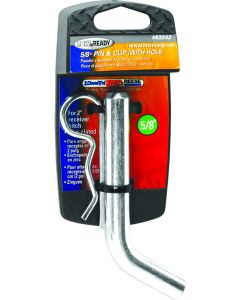 Trailer Hitch Pin; Bent Pin; 5/8 Inch Diameter; Fits Class III/ IV Hitches; With Clip
