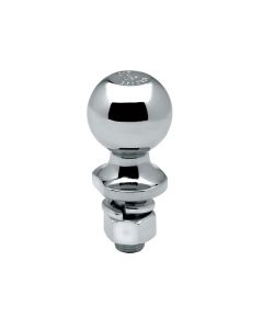 Trailer Hitch Ball; 2 Inch Ball; 3500 Pound Gross Trailer Weight Capacity; 3/4 Inch Diameter 2-3/8 Inch Long Shank; Chrome; Steel; Single; Retail Package
