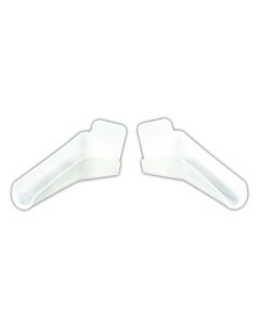 Drip Rail Gutter Spout; OEM Gutter Spouts; Fits Gutter Rails Up To 1-1/16 Inch Wide; Polar White; Rigid; With Instructions; Set Of 2
