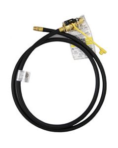 Propane Hose; Propane Feed Hose; Use To Connect Low Pressure Gas Appliance To LPG Cylinder; Quick Disconnect 1/4 Inch FNPT With Cap x 1/4 Inch MNPT; Without Regulator; 72 Inch Length
