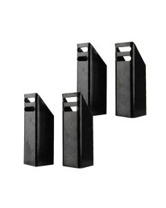 Leveling Jack Spacer; Use With Lippert Power Stabilizer Jacks; Black; Powder Coated; Steel; Set Of 4 (2 For Each Side)
