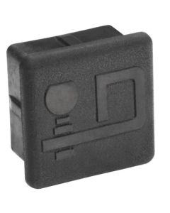 Trailer Hitch Cover; Fits 2 Inch Receiver; With Draw-Tite Logo; Black; Rubber; Single
