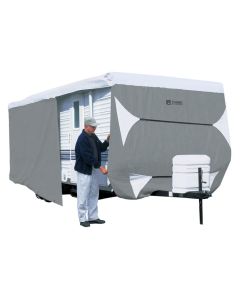 Travel Trailer Cover; PolyPRO ™ 3; For Receiver Hitch Trailer; Fits 38 Foot To 40 Foot Length x 124 Inch Maximum Height Trailer; All Weather Protection; Water Repellent/ Water Resistant/ Tear Resistant And Protection From Dirt/ Dust/ Scratch/ Snow/ Bird D
