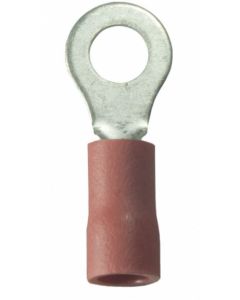 Wire Terminal End; #8 Vinyl Insulated Ring Terminal; 22-18 Gauge Wire; Pack Of 25
