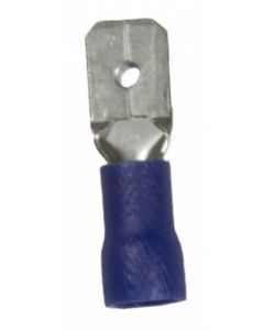 Wire Terminal End; 1/4 Inch Vinyl Insulated Male Quick Disconnect; 16-14 Gauge Wire; Pack Of 25
