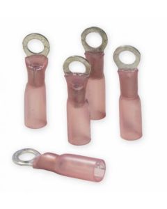 Wire Terminal End; #10 Nylon Insulated Ring Terminal; 22-18 Gauge Wire; Pack Of 5
