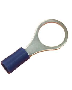 Wire Terminal End; 3/8 Inch Vinyl Insulated Ring Terminal; 16-14 Gauge Wire; Pack Of 25
