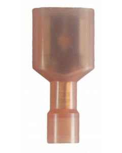 Wire Terminal End; 1/4 Inch Nylon Fully Insulated Male Quick Disconnect; 22-18 Gauge Wire; Pack Of 5
