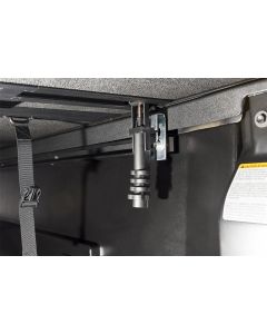 Tonneau Cover; Solid Fold 2.0; Hard Tri-Fold; Lockable Using Tailgate Handle Lock; Black Matte; Aluminum
