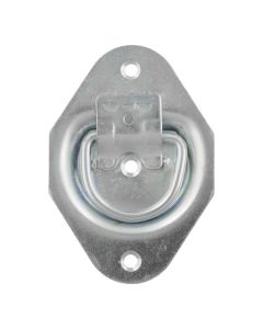 Tie Down Anchor; Bolt Down; Recessed; 5 Inch x 3-1/2 Inch; 1200 Pound Capacity; Zinc Plated Steel; Without Mounting Screws; Single
