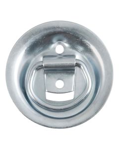 Tie Down Anchor; Bolt Down; Recessed; 3-1/2 Inch Diameter; 1000 Pound Capacity; Zinc Plated Steel; Without Mounting Screws; Single
