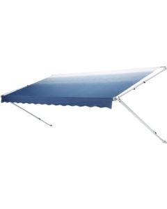Awning; 8500 ™; Patio Awning; Manual; 21 Foot Length x 8 Foot Extension; Azure; Vinyl; Polar White Vinyl Weathershield; Polar White Castings; Hardware Must Be Purchased Separately; Carton Packaging
