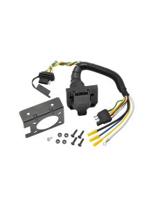 Trailer Wiring Connector Adapter; Towpower; 4 Flat To 7-Way Blade or 4 Flat; With Mounting Bracket
