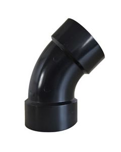 Sewer Waste Valve Fitting; Drain-Waste-Ventilation; 45 Degree Elbow; 1-1/2 Inch Hub; Drain/ Waste/ Ventilation (DWV); Plastic

