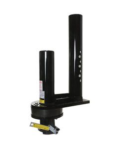 Gooseneck Trailer Coupler; Round; 4 Inch Offset; With Shock Dampening Cushion; 24000 Pound Capacity; 2-5/16 Inch Ball; 4 Inch Diameter; Black