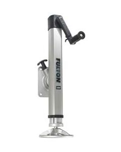 Trailer Tongue Jack; F2; Manual Sidewind Jack; 2000 Pound Capacity; 10 Inch Travel; 13 Inch Swivel Mount Height Adjustment; Bolt-On Mount; With Handle Hold-Up Feature/ Footplate
