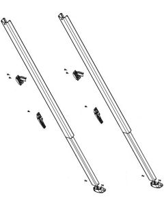 Awning Arm; Spirit - Fiesta; For Patio Awnings; For Coaches w/Straight Side; Manual; 8 Foot Extension; Black; With Pull Wand; Adjustable Pitch; Left/ Right Side
