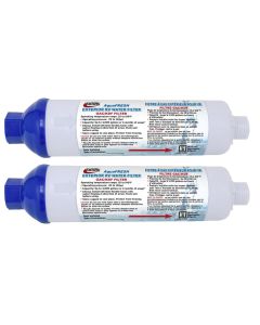 Fresh Water Filter; Aqua Fresh; Fits Standard Garden Hose; For In-Line Exterior Filter; KDF ® and Granular Activated Carbon (GAC); Limits Bacteria Growth/ Reduces Chlorine Taste And Odor/ Reduces Sediment And Scale; Without Hose Protector; 6 Months Of Usa