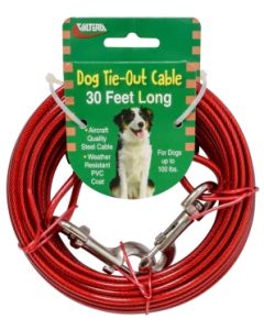 Tie-Out Cable 30Ft, Carded

