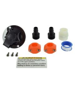 Waste Holding Tank Rinser; No Fuss Flush; Use To Dislodge and Flush Stubborn Waste Deposits and Odor Causing Particles Left After Holding Tank is Emptied; Permanent Mount on Fill Spout; With Inlet And Fittings
