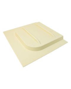 Screen Door Slide; E-Series; Replacement For Elixir Screen Doors; 12-1/8 Inch Height x 10-3/4 Inch Width; With Stop; Ivory; Plastic
